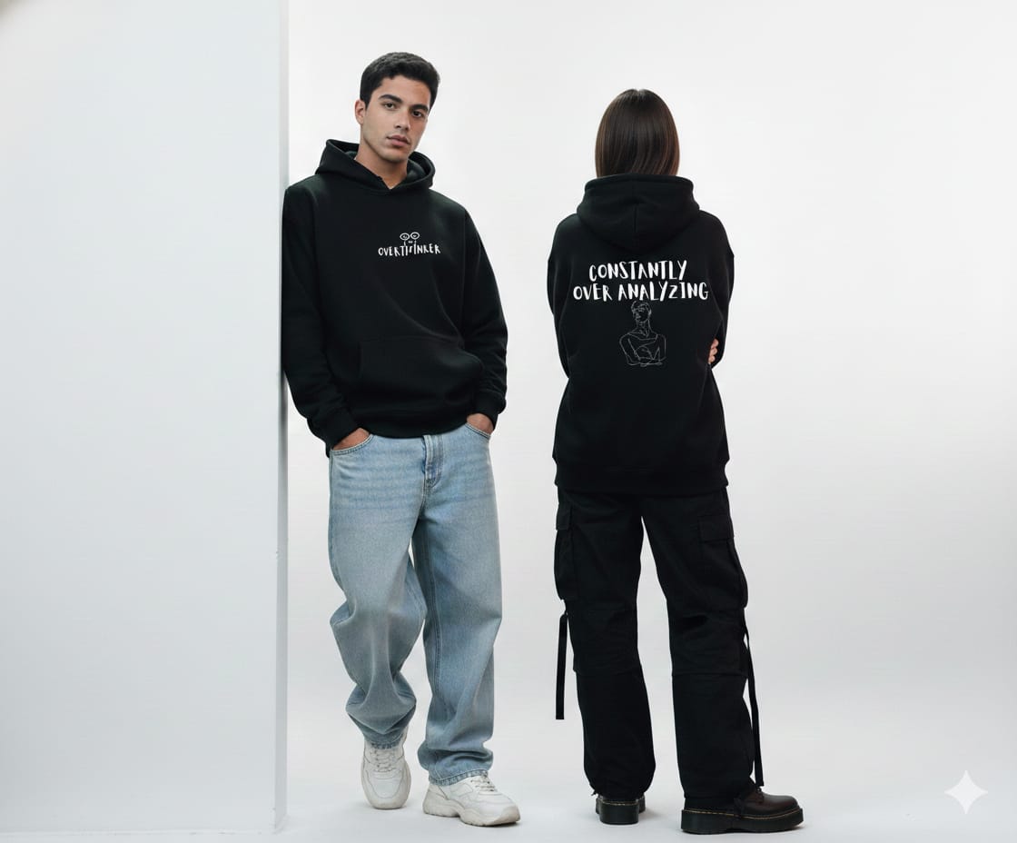 OVERTHINKER PRINTED PREMIUM HOODIE
