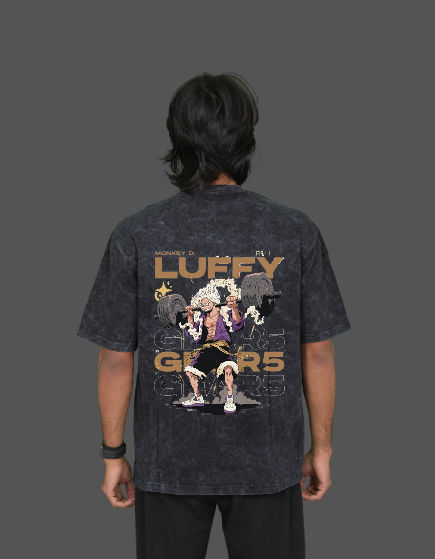 Premium ACID WASH "Ridiculous Power"Gym Tee