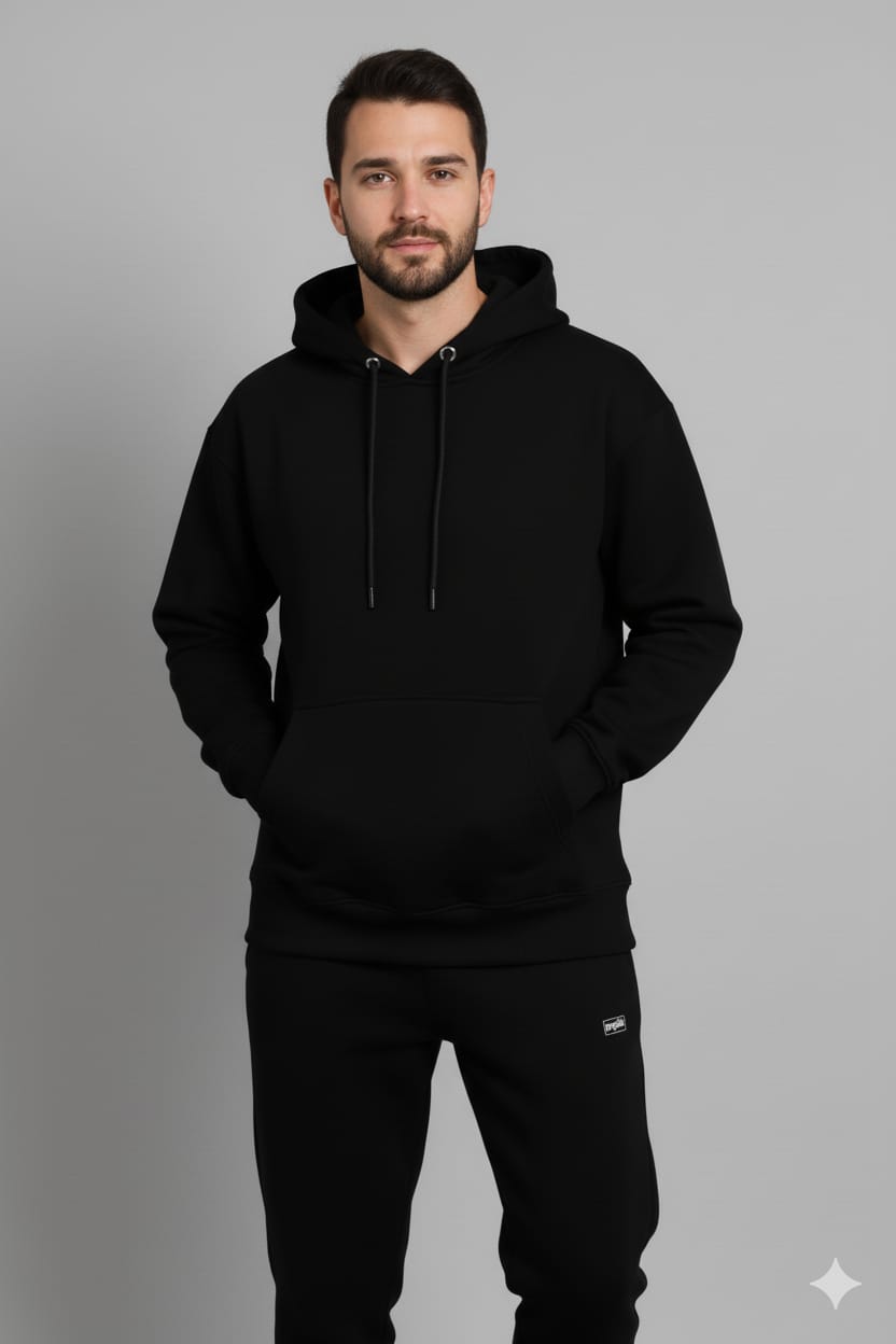 Black Plain Sweatshirt