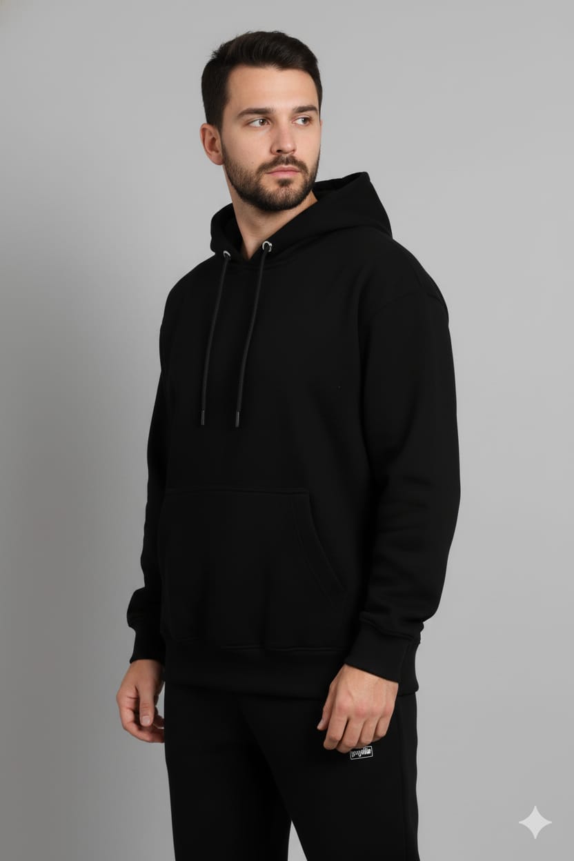 Black Plain Sweatshirt