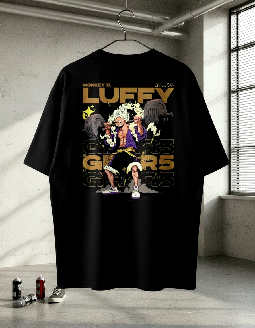 One Piece Luffy Gear 5 Oversized T-Shirt Collection