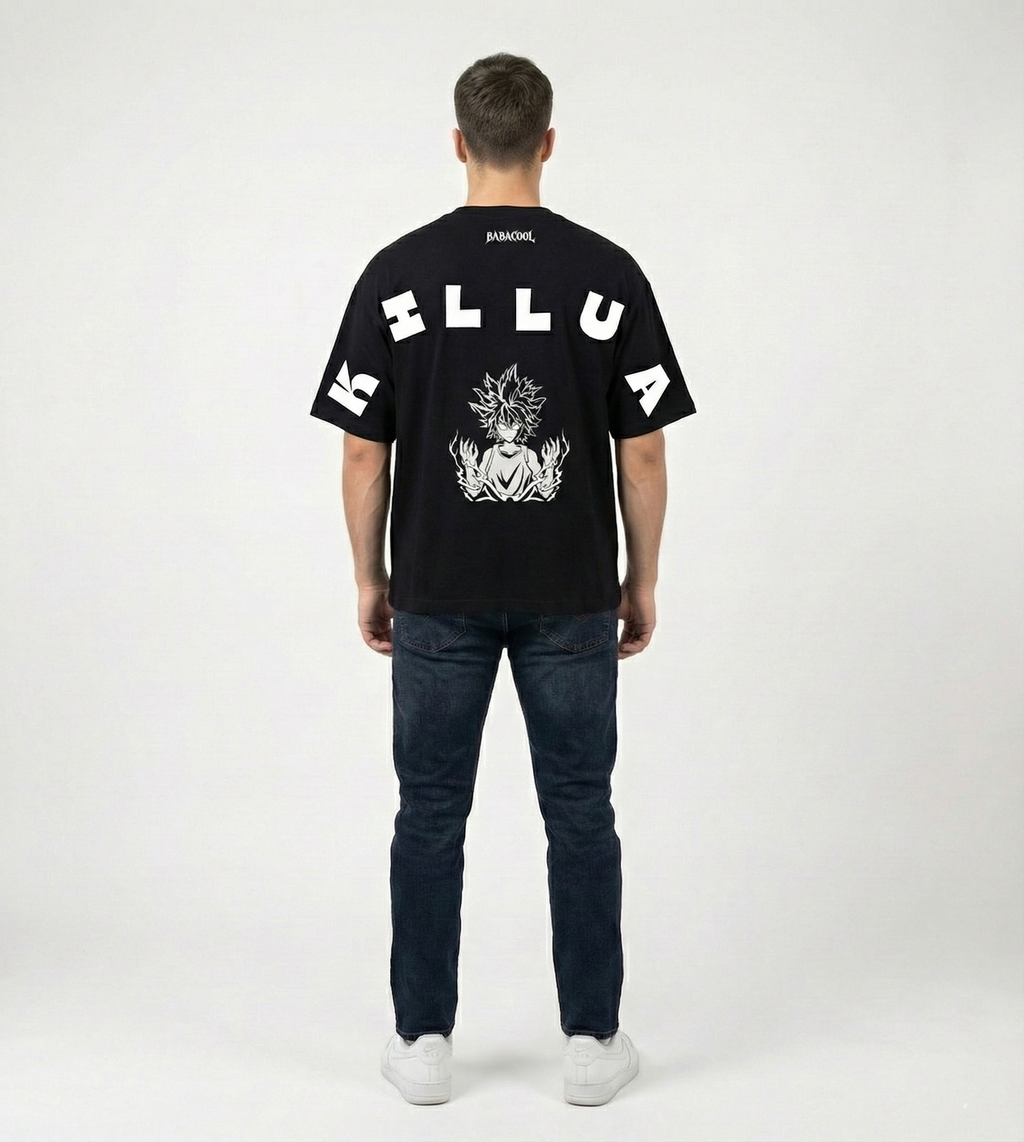 Men's Killua Anime Graphic Oversized Tees