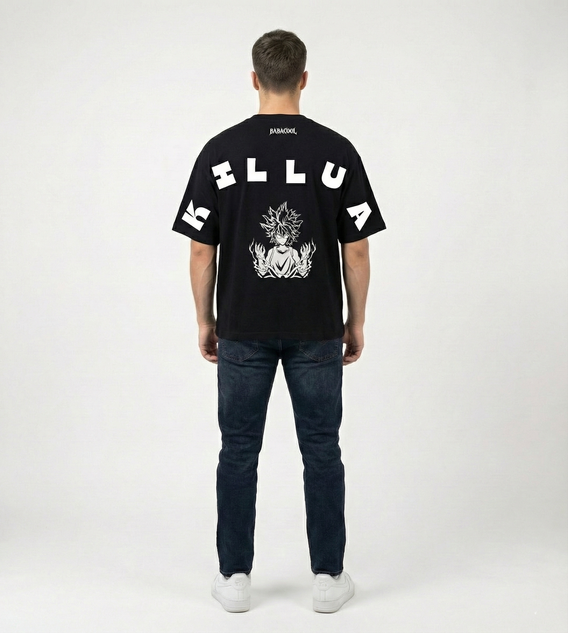 Men's Killua Anime Graphic Oversized Tees