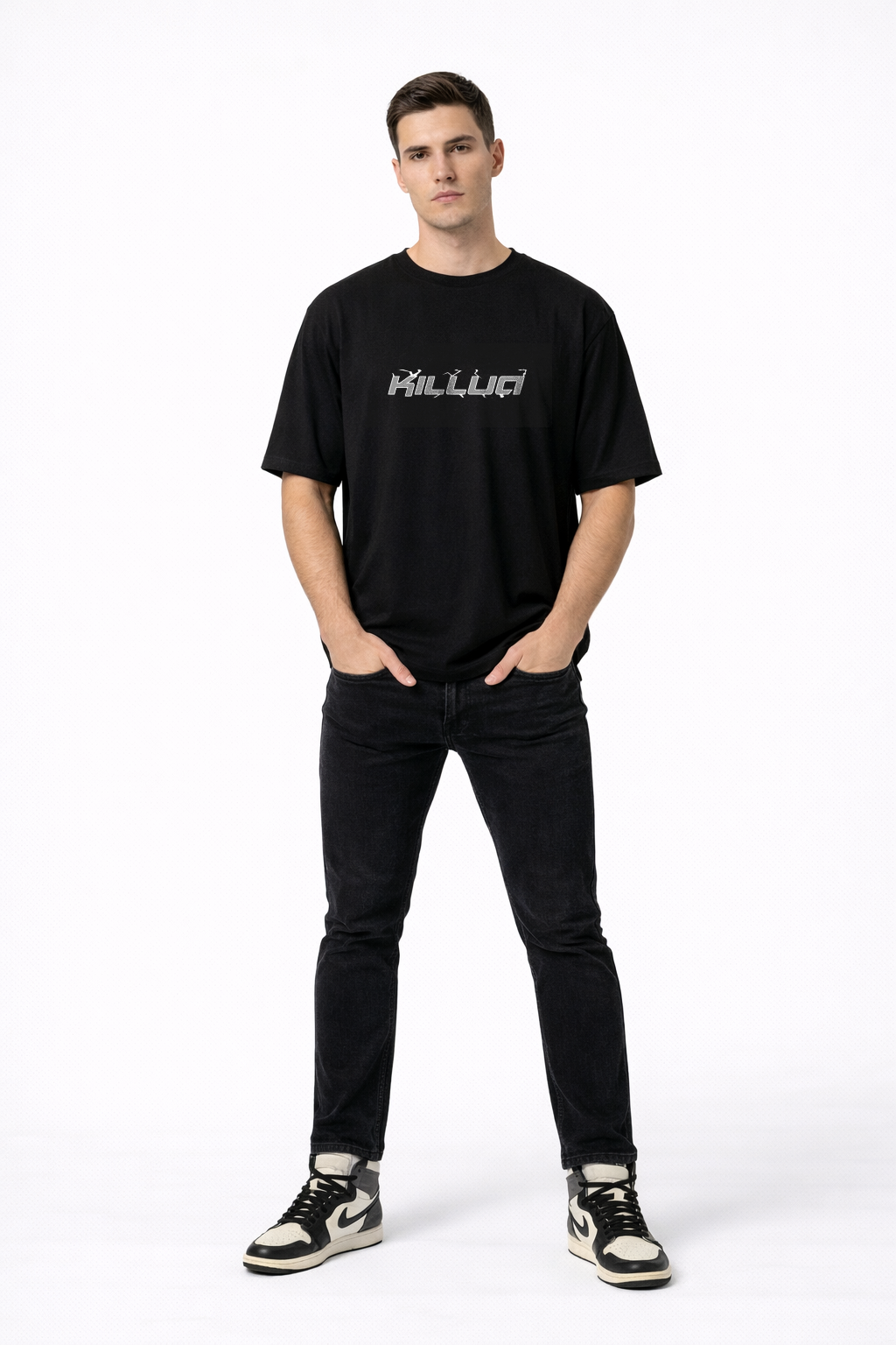 Men's Killua Anime Graphic Oversized Tees